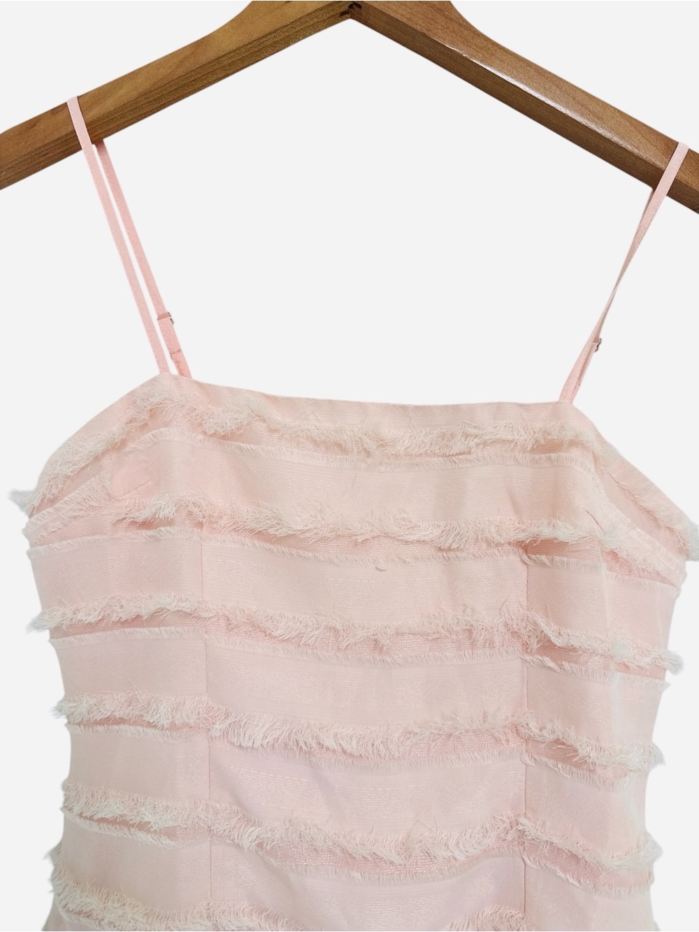 Polly Dress Molina Mini Dress Pink Tiered Size 6 - Picture 5 of 9